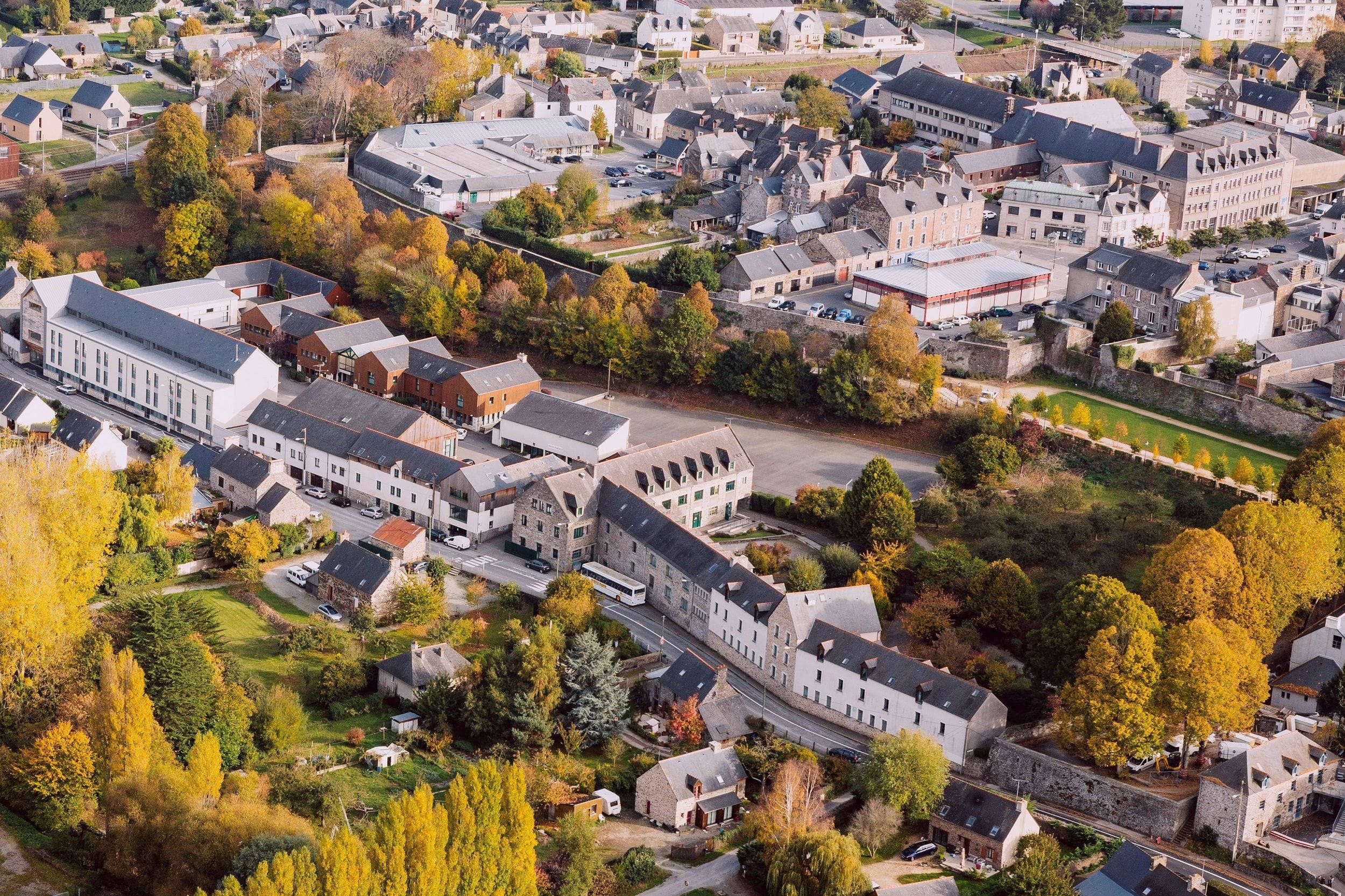 Vue aérienne du lycée Les Vergers